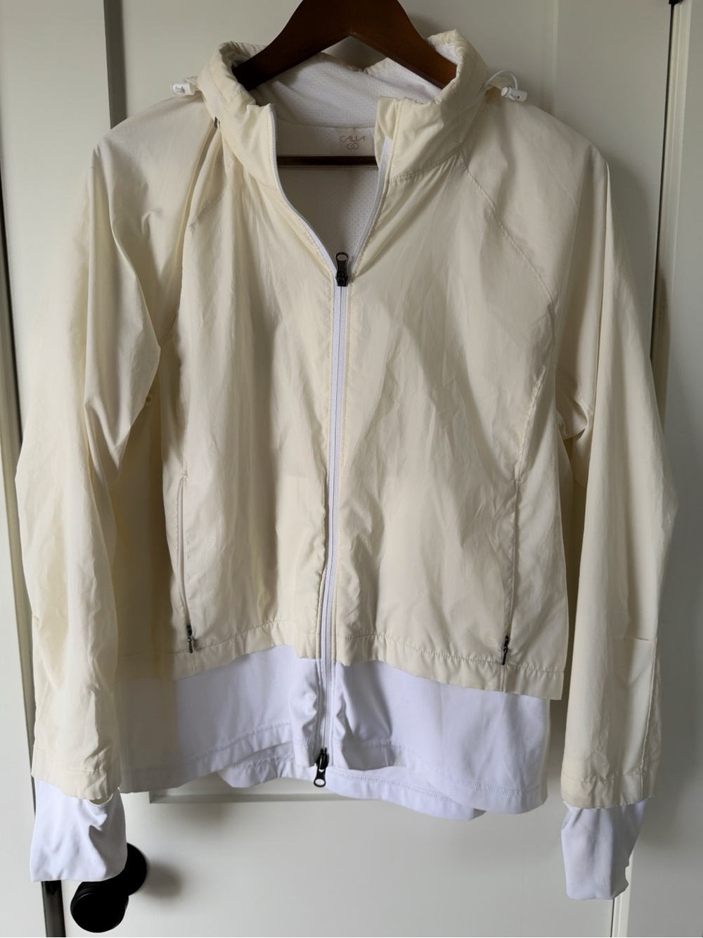 Calia Windbreaker Jacket Ivory White